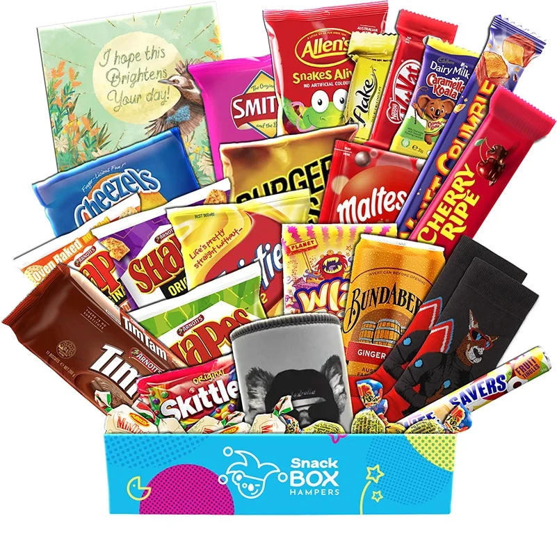 Get Well Soon Elite Treat Mix Snack Box Gift Hamper for Him – Large
