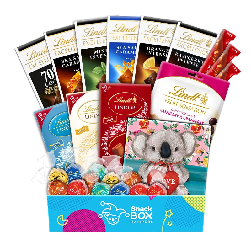 Anniversary Lindt Chocolate Gift Box Hamper Large Snack Box Hampers